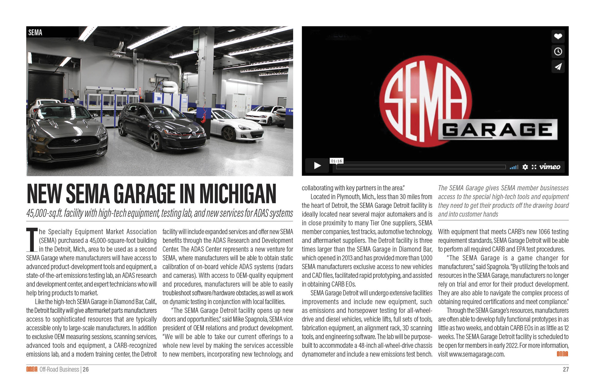 New SEMA Garage in Michigan