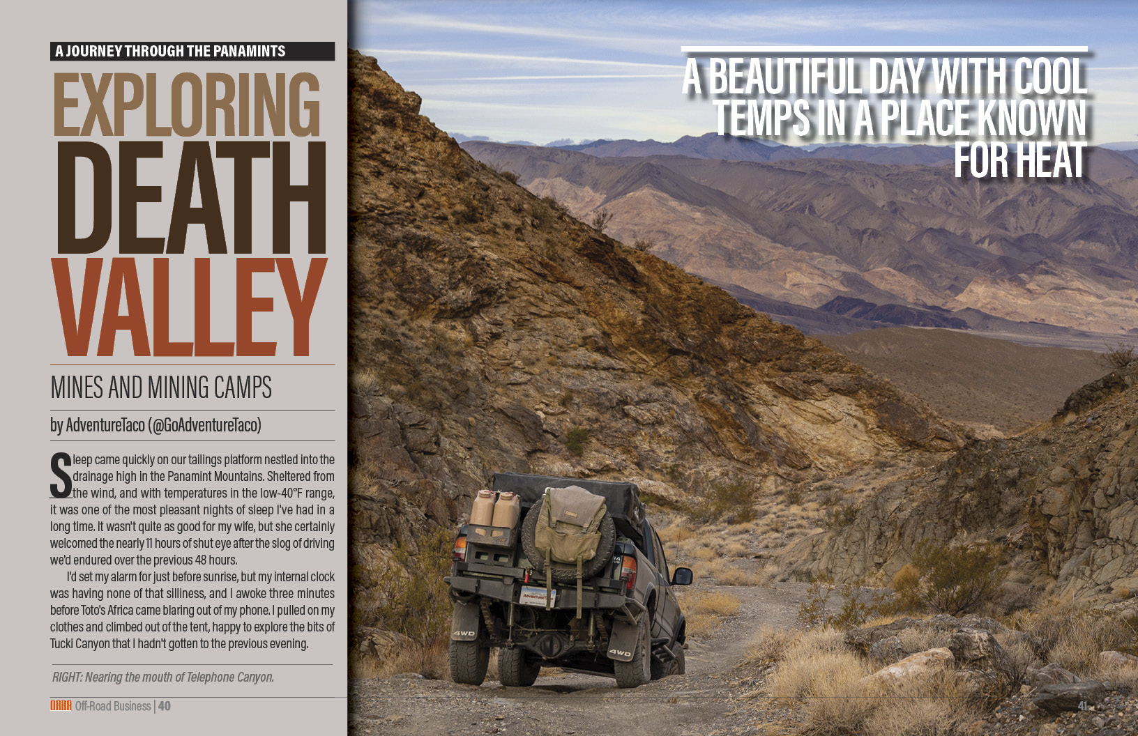 Exploring Death Valley Mining camps
